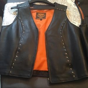 Women’s Leather Motorcycle Vest